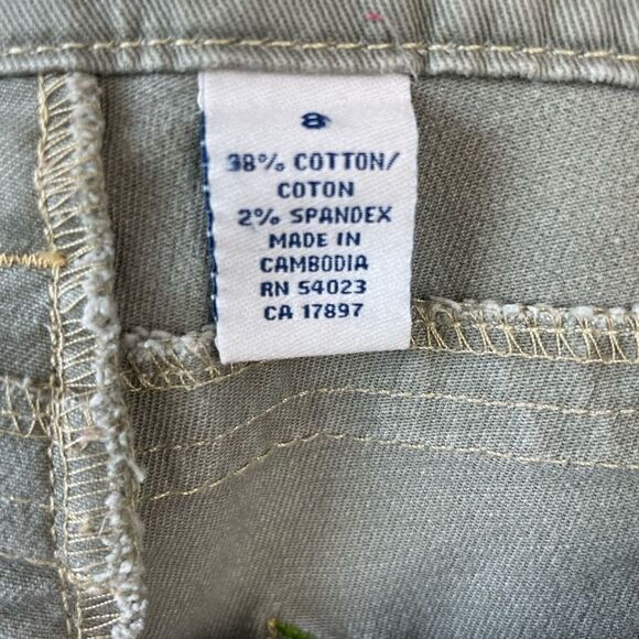 Old Navy Green Cropped Pants Size 8 EUC - Picture 6 of 6